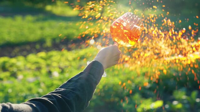 Luxury Red Wine Experience With Elegant Glass Swirling Motion. Woman Discards Sample After Tasting and Quality Assessment