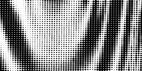 Fototapeta premium Abstract black hexagon halftone blob shape with organic fluid effect on white background