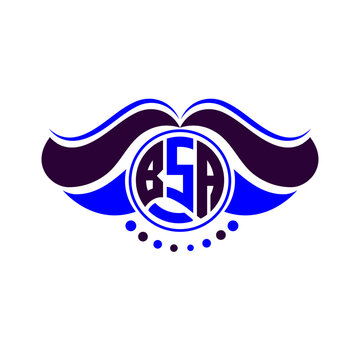 BSA letter logo creative design. BSA unique design