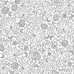 Obraz premium Intricate botanical and object repeating pattern design isolated on transparent background, isolated on white background, Vector