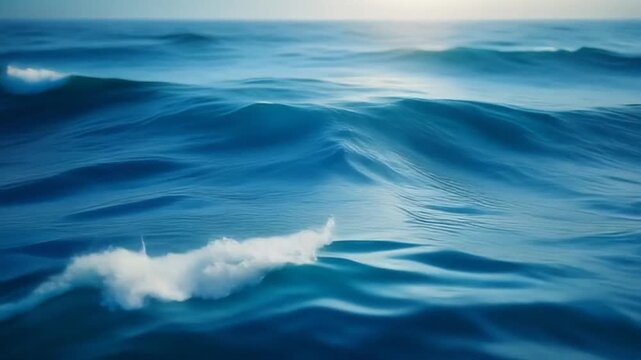 dramatic ocean waves rolling under cloudy sky timelapse