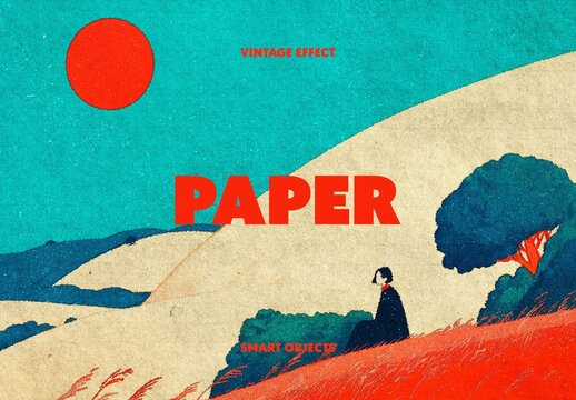 Vintage Paper Photo Effect &ndash; Dust Texture for Album Cover & Social Media (PSD)