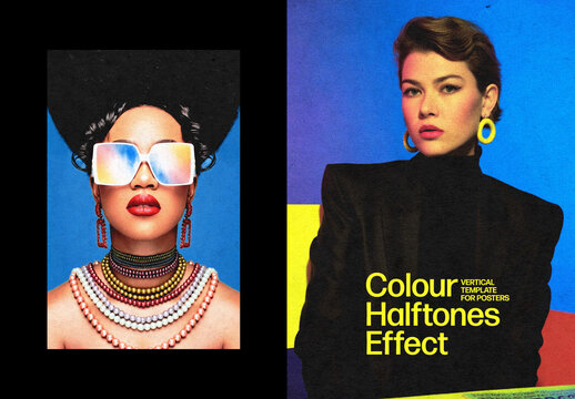 Colour Print Photo Effect &ndash; Halftone for Poster & Social Media (PSD)