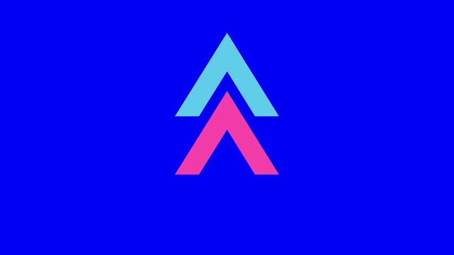 Animated blue background with moving pink