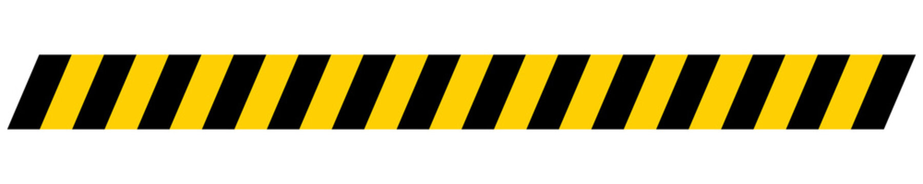 Slash line. Border with diagonal lines. Diagonal stripe tape pattern safety caution border design element. Angle of tilt parallel stripes. Black pattern isolated on white background. Vector