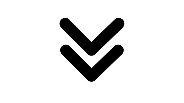 Animated arrows pointing down in different styles
