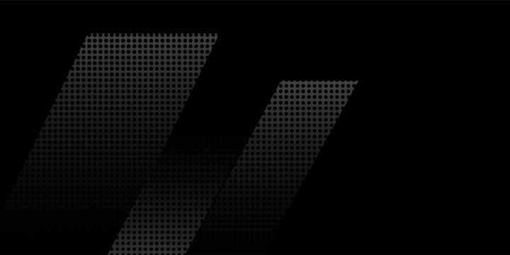 Black abstract tech geometric modern background. Vector design