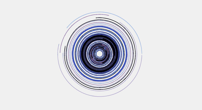 Abstract vector graphic showcasing dynamic brushstroke-textured blue v