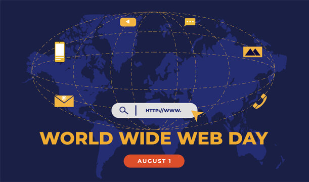World Wide Web Day Flyer illustration
