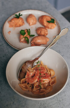 pasta with shrimp and special butter