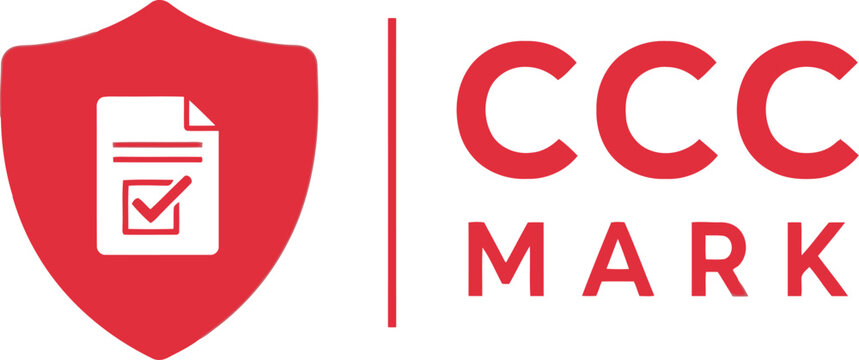 CCC Mark Certification Icon with Shield and Check Document