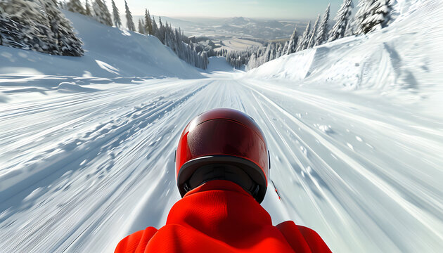 Exciting Downhill Skiing Adventure Virtual 