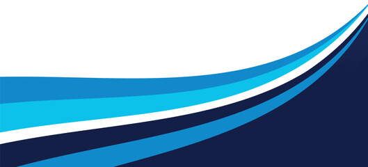 Obraz premium Navy Blue, Skyblue and white abstract wavy background vector illustration isolated design for banners and posters