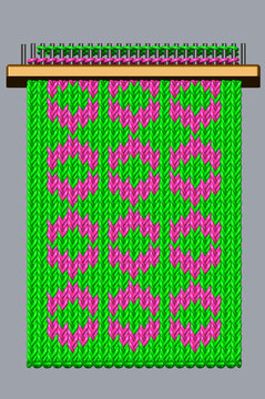 Dise&ntilde;os de diagramas o patrones tejidos a dos colores