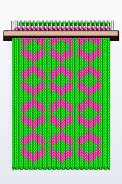 Dise&ntilde;os de diagramas o patrones tejidos a dos colores