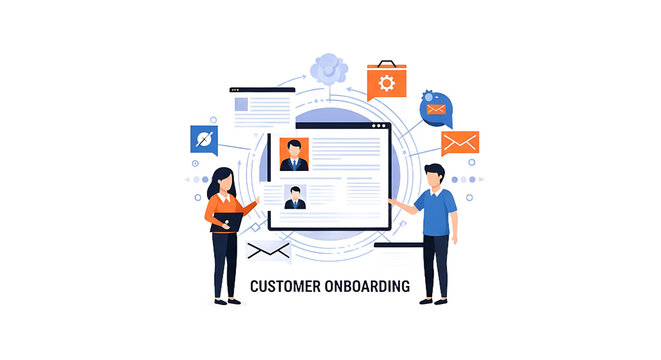 Business People Customer Onboarding Process.