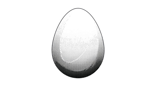 egg shape halftone illustration