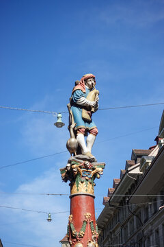 Bern's colorful historic fountains bring character and charm to the city's medieval streets, where vibrant painted sculptures and flowing water have brightened public squares for centuries.