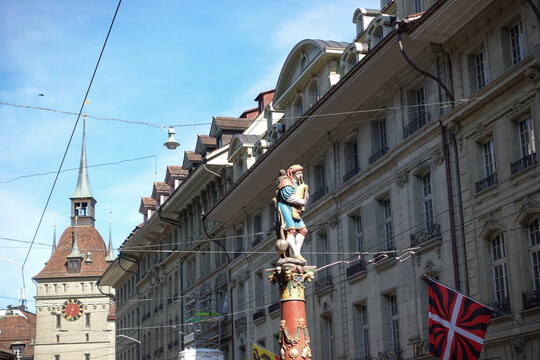 Bern's colorful historic fountains bring character and charm to the city's medieval streets, where vibrant painted sculptures and flowing water have brightened public squares for centuries.
