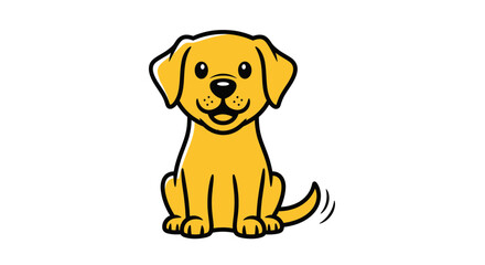 Obraz premium happy dog, cartoon puppy