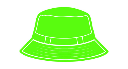 Fototapeta premium neon green bucket hat