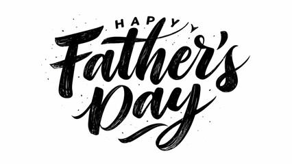 Happy Father's Day Happy Father's Day, Fathers Day Greeting, Calligraphy Text, Black Typography vector © MstRahela