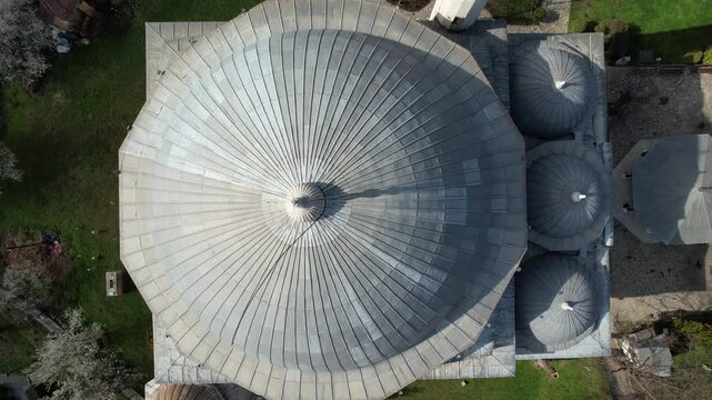 Mosque In Skopje Overhead View