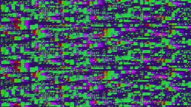 Dynamic static patterns transforming across vibrant digital noise background