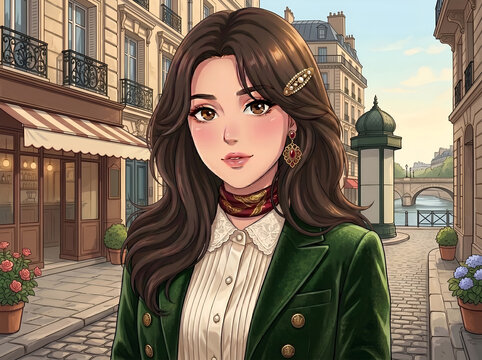 young woman in the city