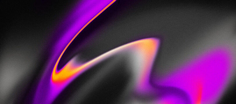 Abstract cosmic fire light flash purple and dark waves background with matte texture and grainy noise