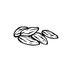 Fototapeta premium Hand drawn goji berries, antioxidant rich superfruit, healthy food and dieting.