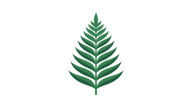 Award Winning Dribbble Inspired Illustration of Fern Leaf Ultra Clean Flat Icon Prem (1) 2X Editable Vector Design