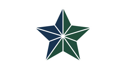 Obraz premium Award Winning Dribbble Inspired Illustration of Star Shape Ultra Clean Flat Icon Pre (1) 2X Isolated Vector Graphic