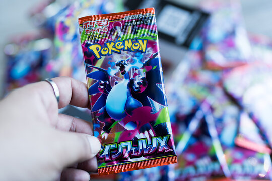 Bangkok, Thailand - June 04, 2026 : A card envelope of Pokemon Card Japanese Inferno X Booster