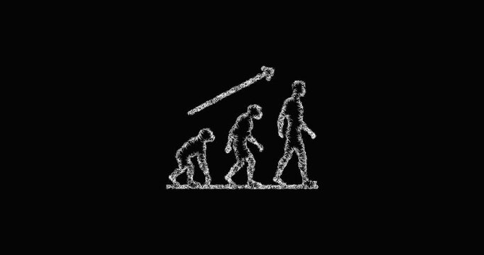 Sketch evolution icon animation - smooth progressive reveal
