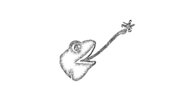 Sketch Frog Tongue icon animation - smooth progressive reveal