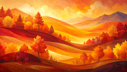 Autumn Landscape Painting