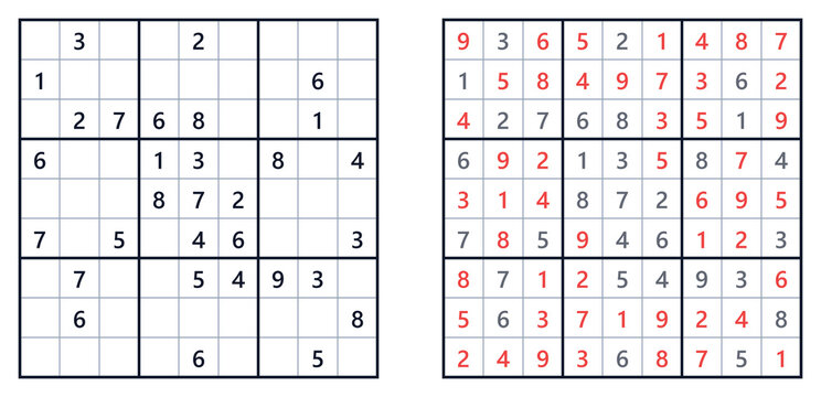 Complex Hard Sudoku game for brain training and digital puzzles