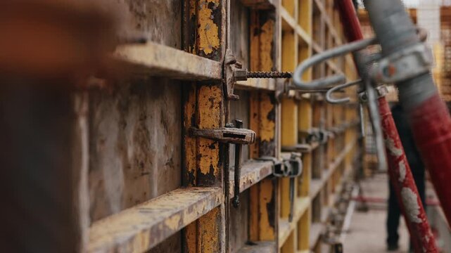 Formwork tie rod securing concrete wall formwork system