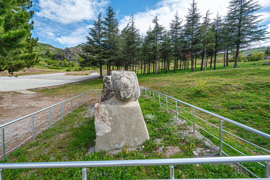 Scenic views of the archaeological remains and monumental stone walls of Hattuşa (Hattusha),  located in Boğazkale, &Ccedil;orum, this sprawling site was the fortified capital city of the Hittite Empire duri