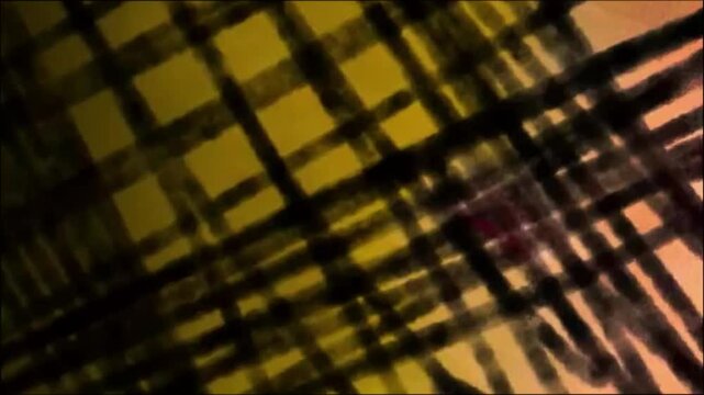 Abstract Stop Motion Scribble Overlay with Crosshatch Pattern and Colorful Background