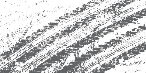Diagonal black messy grunge tire track © miht3325