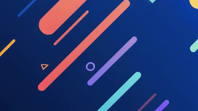 abstract 3d geometric shapes animation with smooth motion transitions