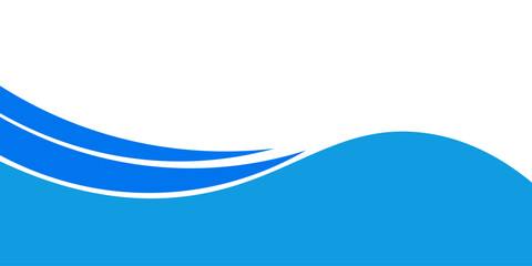 Obraz premium Abstract Blue Liquid Wave Gradient Background Modern Minimalist Layered Curved Water Shape Geometric Vector Illustration Isolated on White for Technology Business Banner