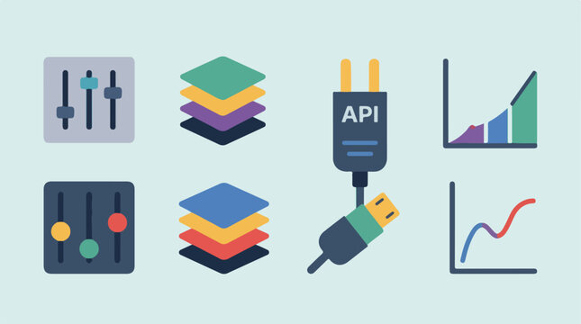 Technology icons for business.