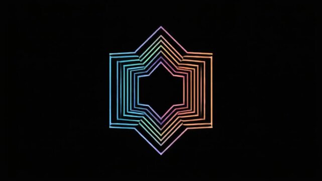 hexagonal shape morphing animation with geometric transformation
