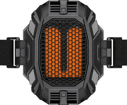 Tactical mask defogger unit for airsoft isolated on transparent background