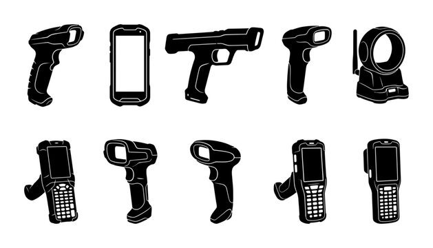 Collection of handheld scanners and mobile devices