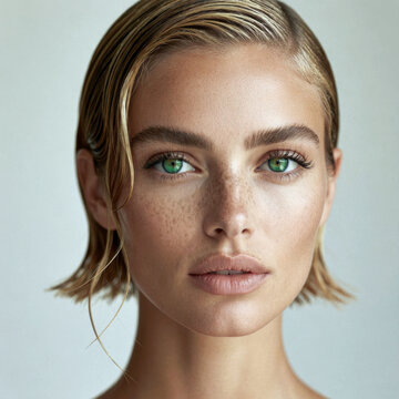 close-up portrait of a blonde