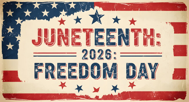 Juneteenth Freedom Day Vintage Banner